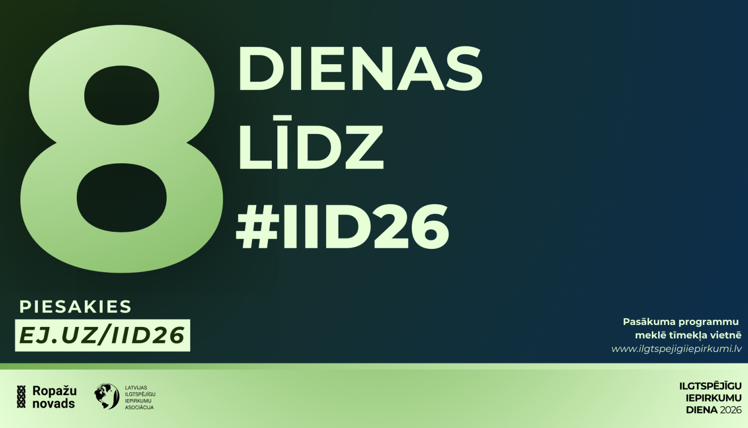 Astoņas dienas līdz IID, 2026, afiša