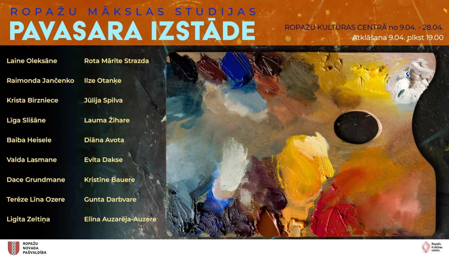 Ropažu Mākslas studijas izstādes atklāšana, afiša