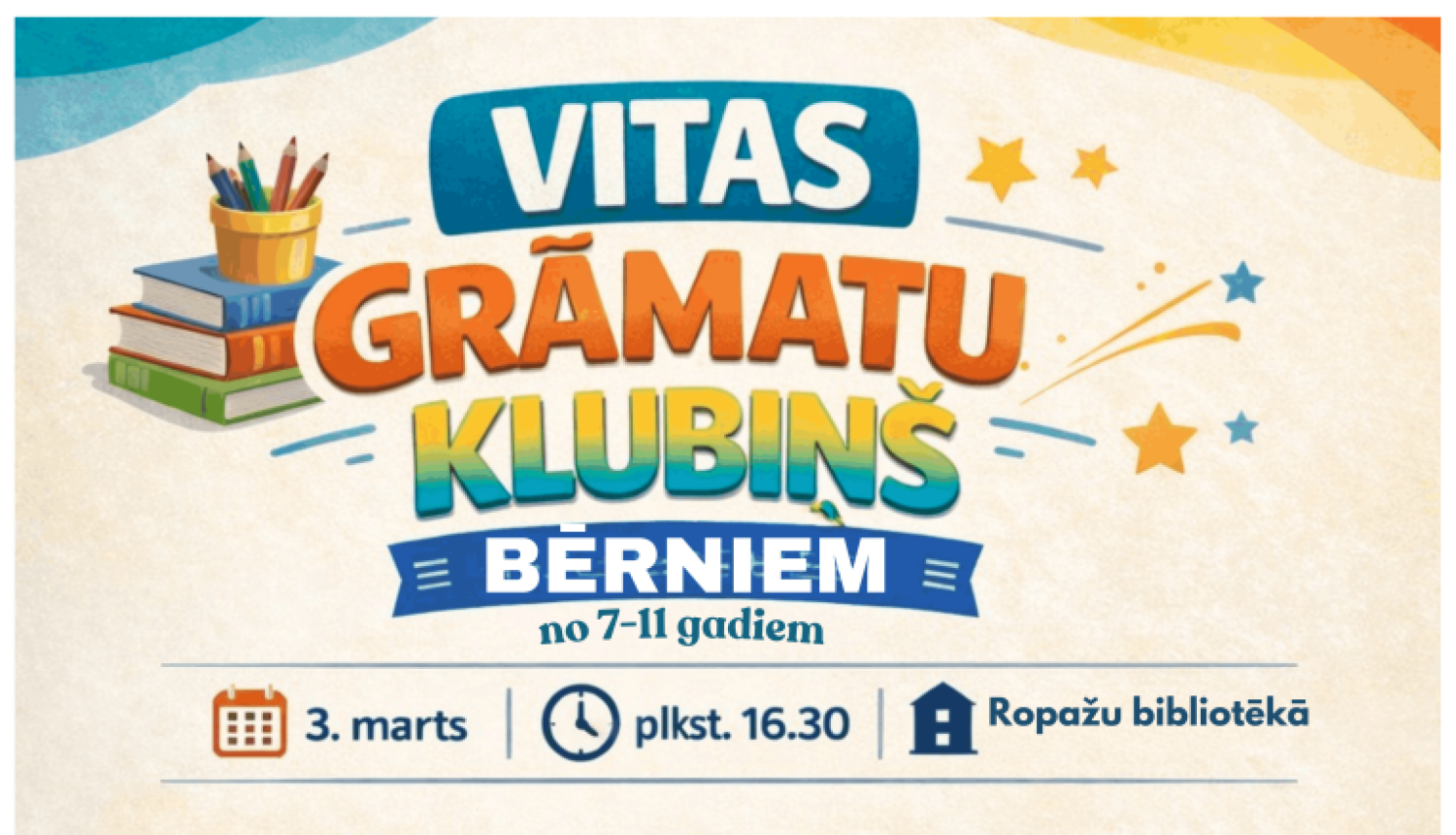 Vitas grāmatu klubiņš bērniem, afiša
