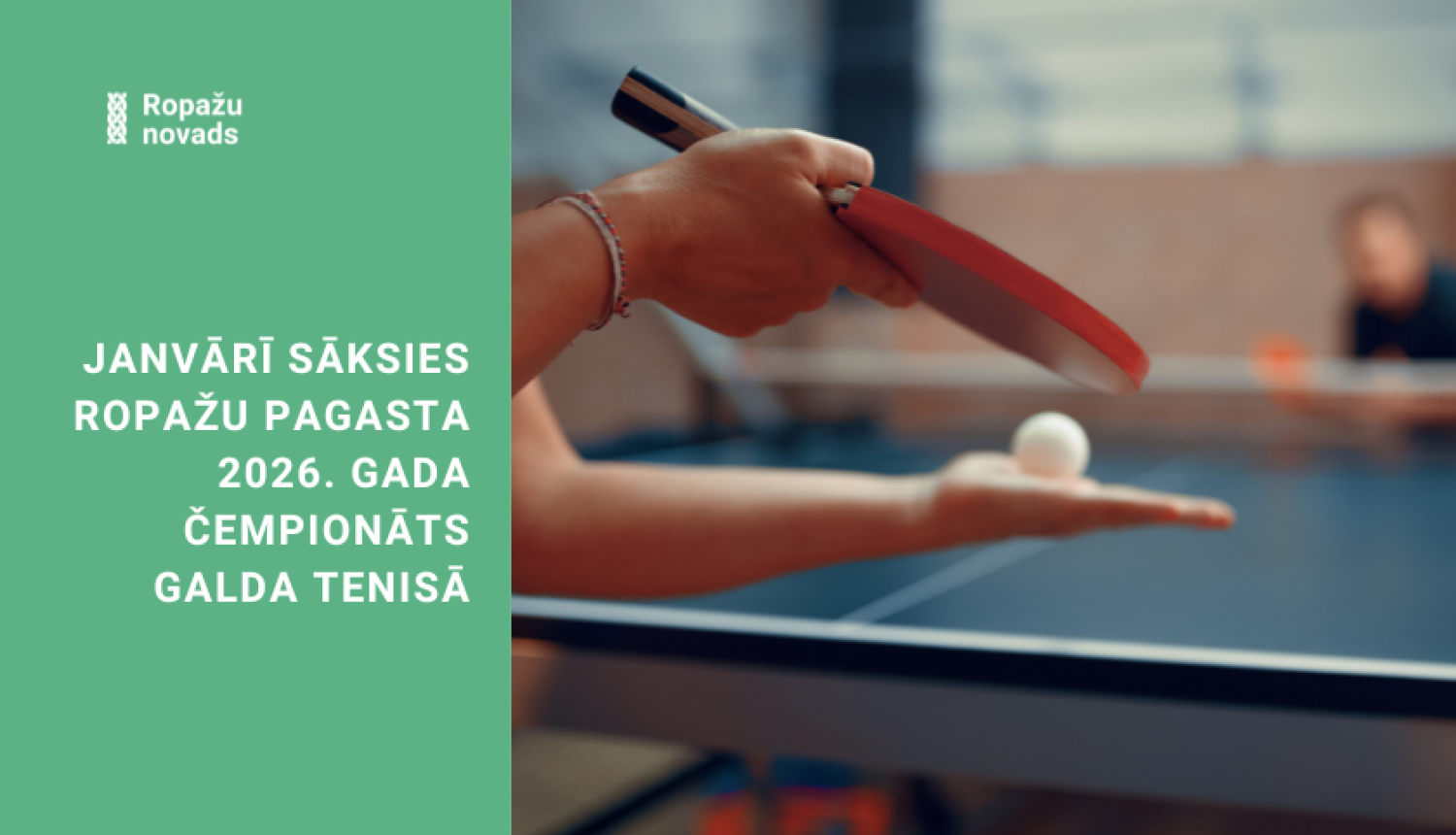 2026. gadā deviņos posms tiks aizvadīts Ropažu pagasta atklātais čempionāta galda tenisā