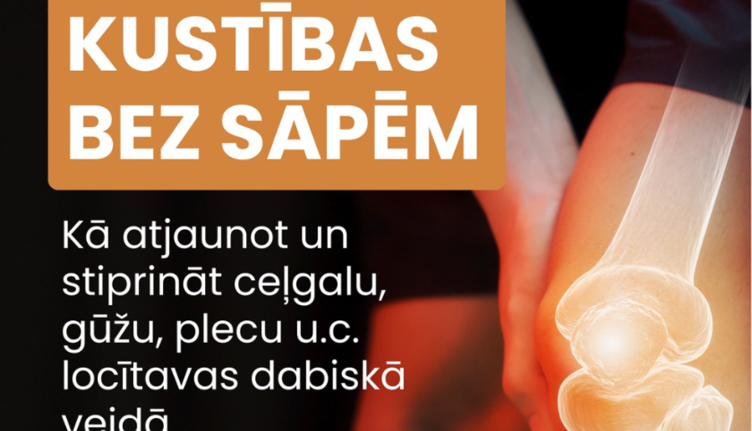 Kustības bez sāpēm, lekcija, afiša