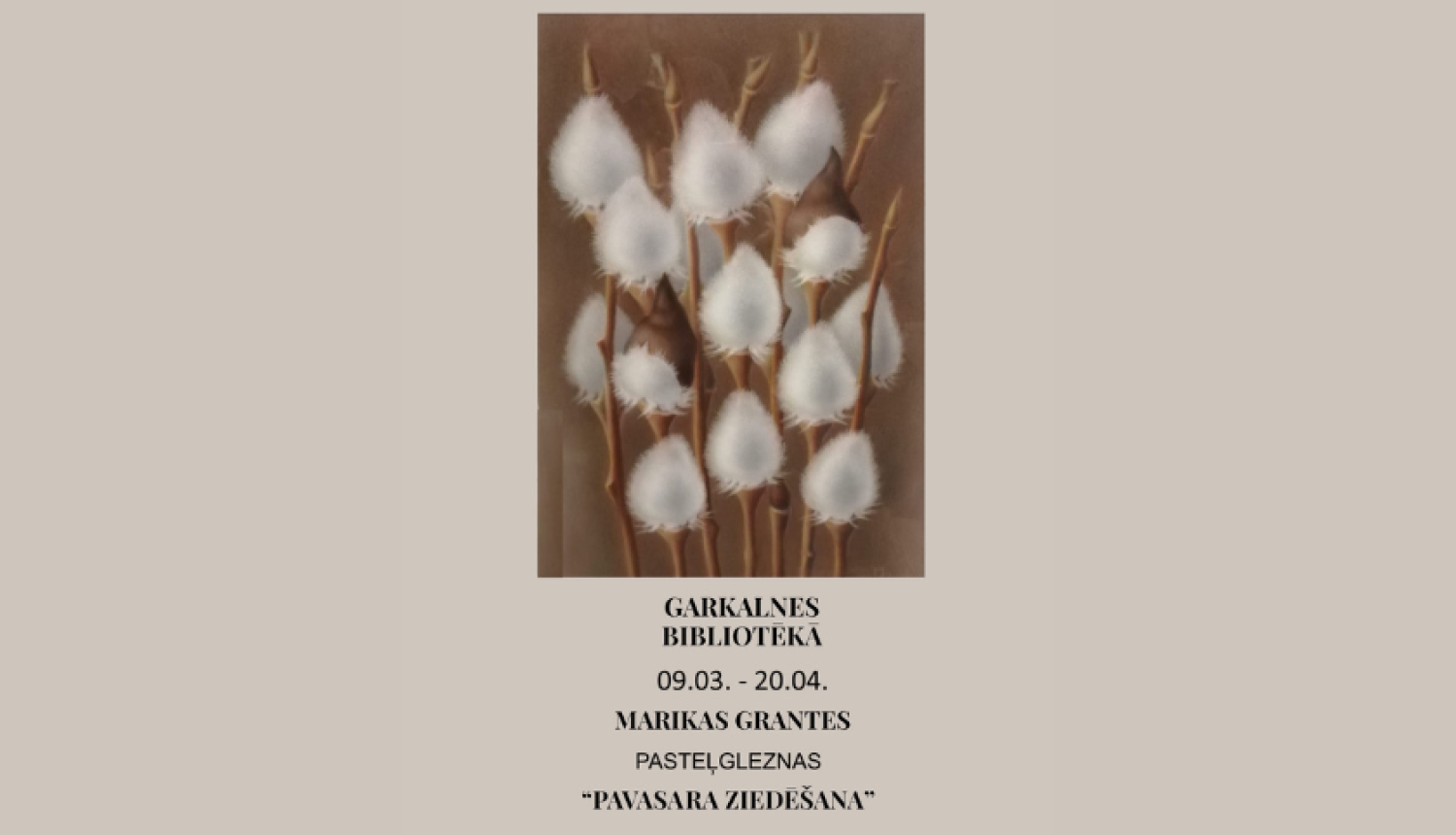 Marikas Grantes gleznu izstāde, afiša