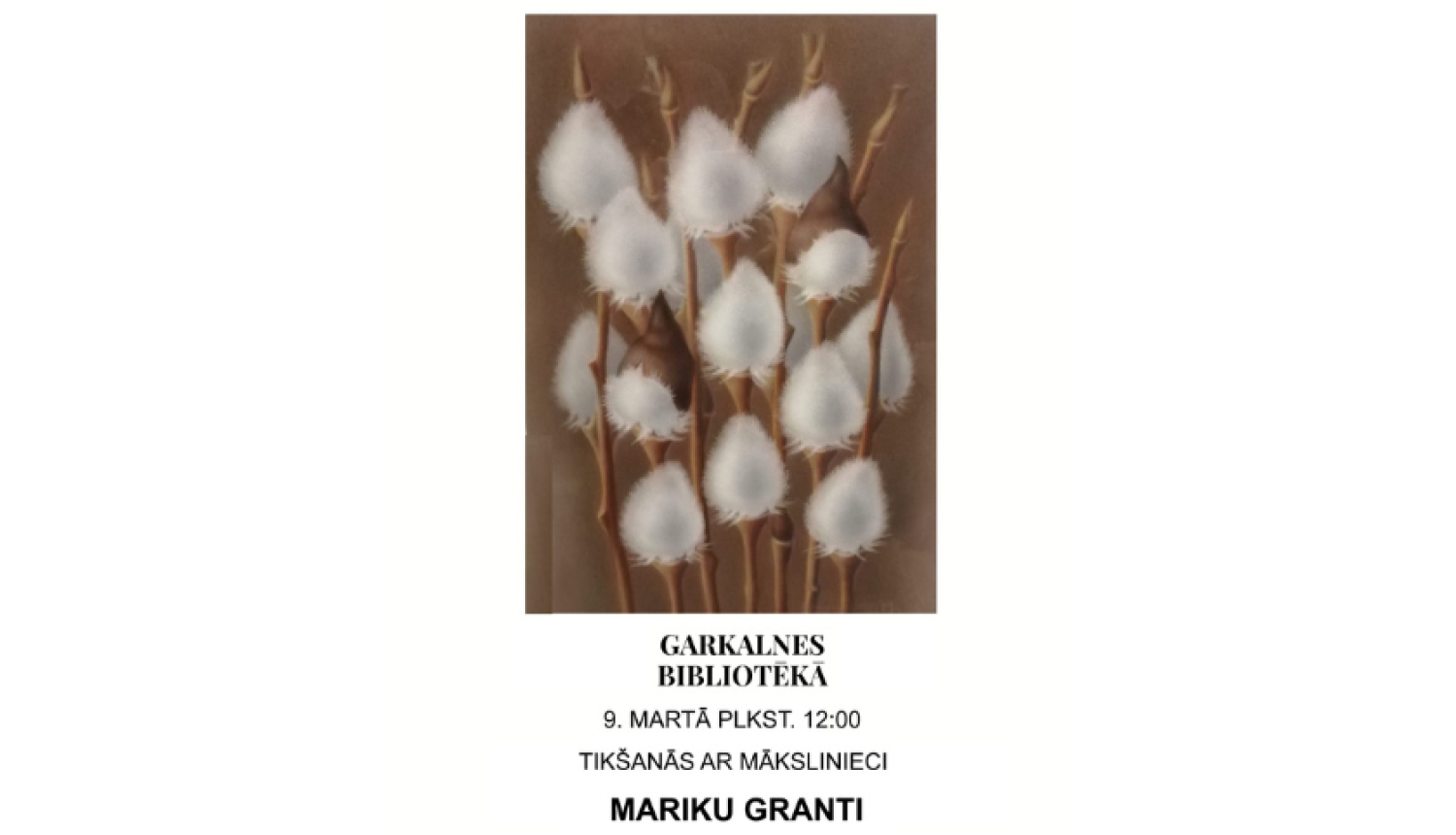 Marikas Grantes gleznu izstāde, afiša