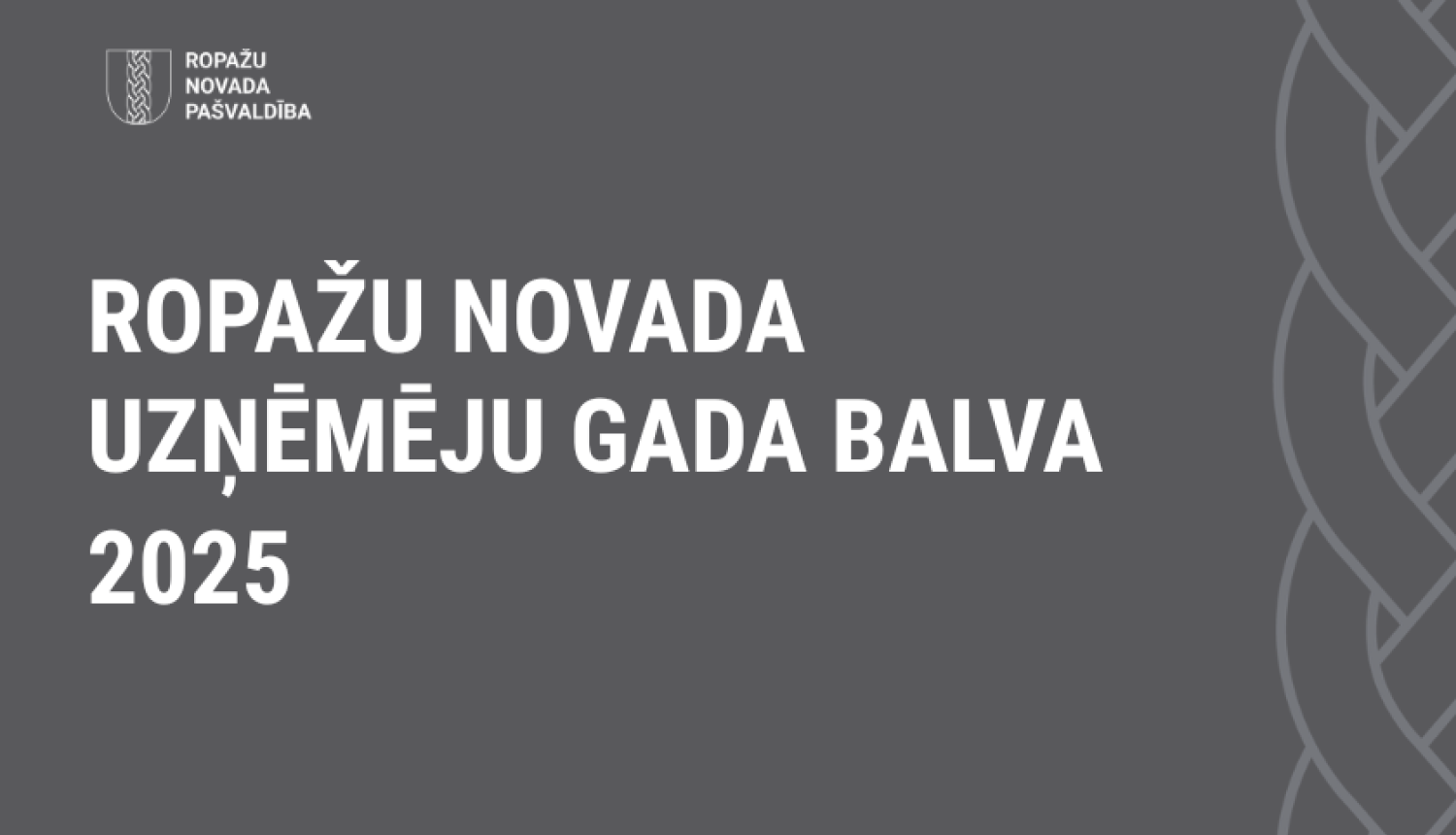 Konkurss “Ropažu novada uzņēmēju gada balva 2025”, afiša