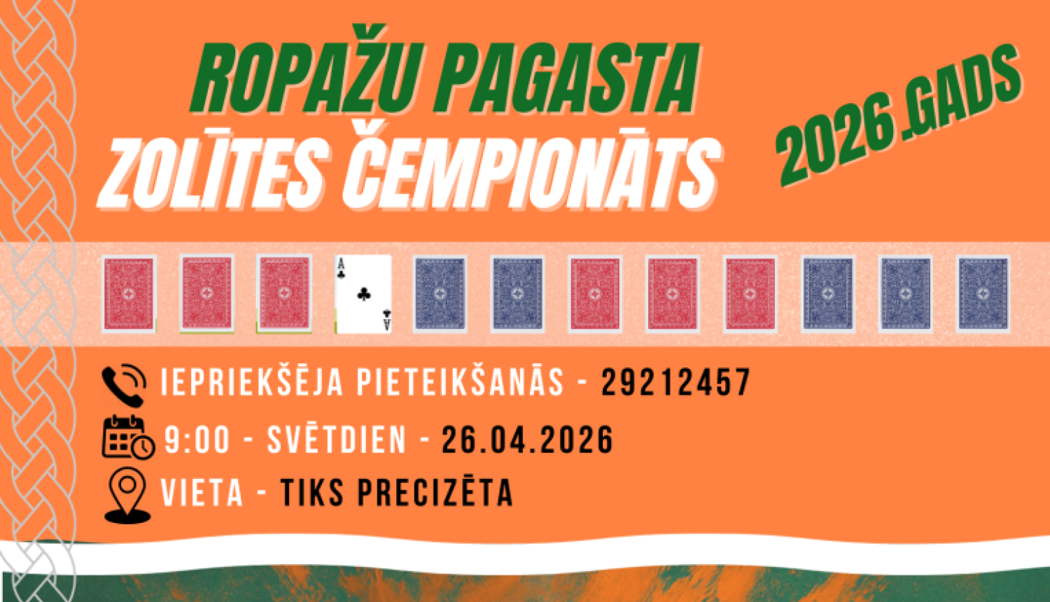 Ropažu pagasta 2026. gada atklātais čempionāts zolītes spēlē, 4. posma afiša