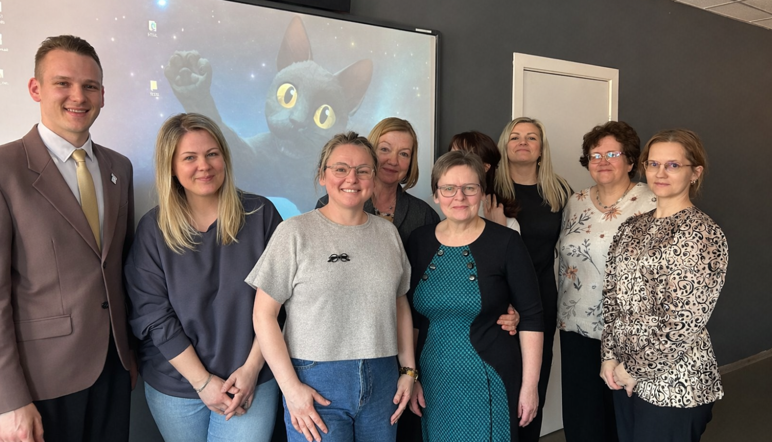 Smiltenes pedegogu viesošanās Ulbrokas vidusskolā, kopbilde