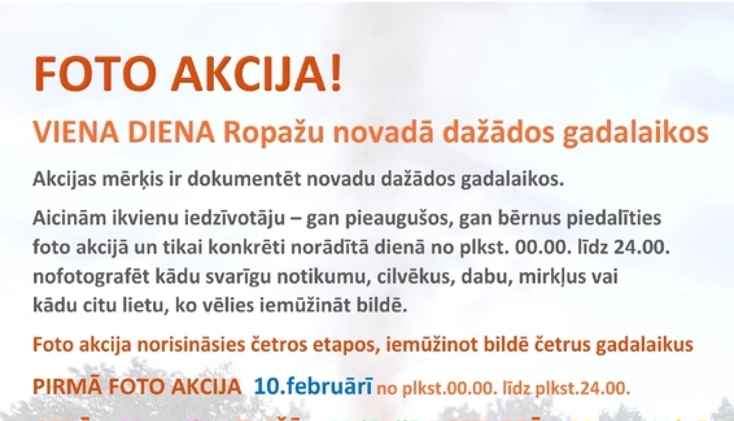 Foto akcija Ropažu novadā