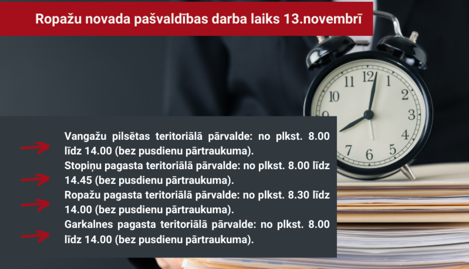 Darba laiks RNP 13.11.2021