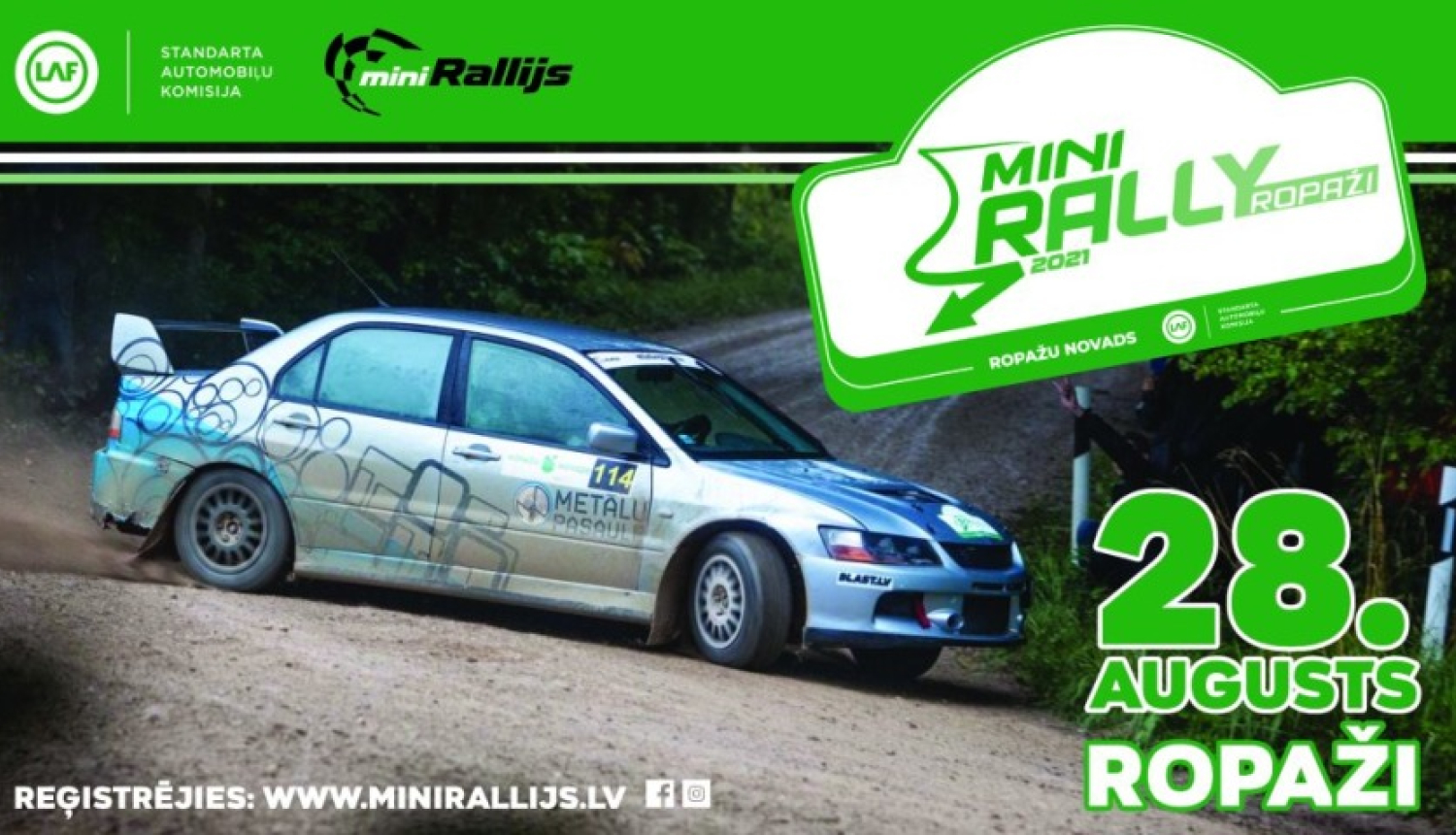 28. augustā – minirallijs “Ropaži”