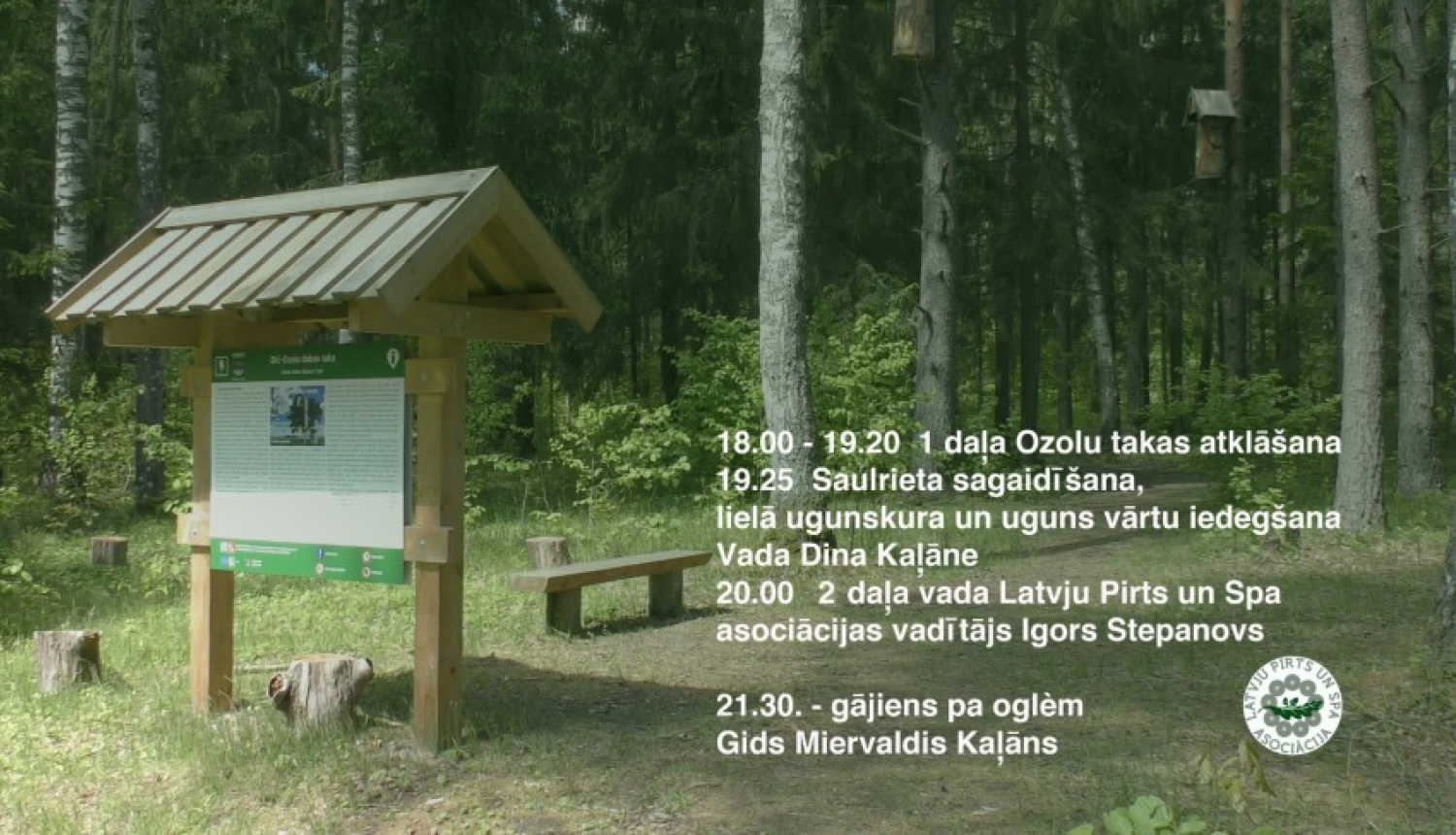 21. septembrī Ozolu takas atklāšana Skuķīšos