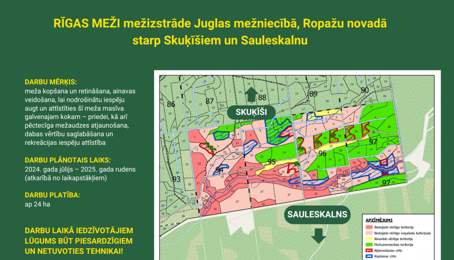 Meža izstrāde Skuķīši - Sauleskalns