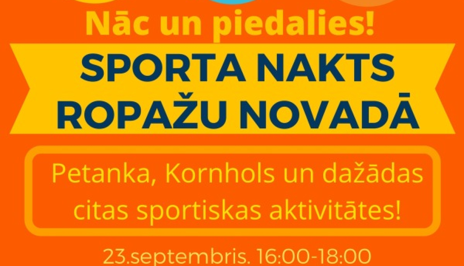 Sporta nakts Ropažu novadā