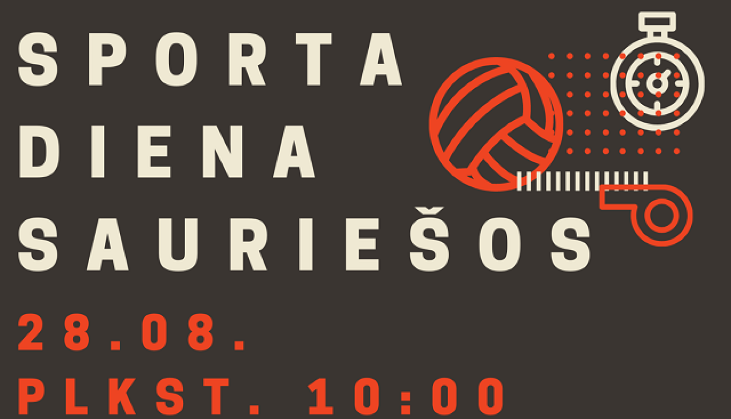 28. augustā plkst. 10.00 notiks Sporta diena Sauriešos