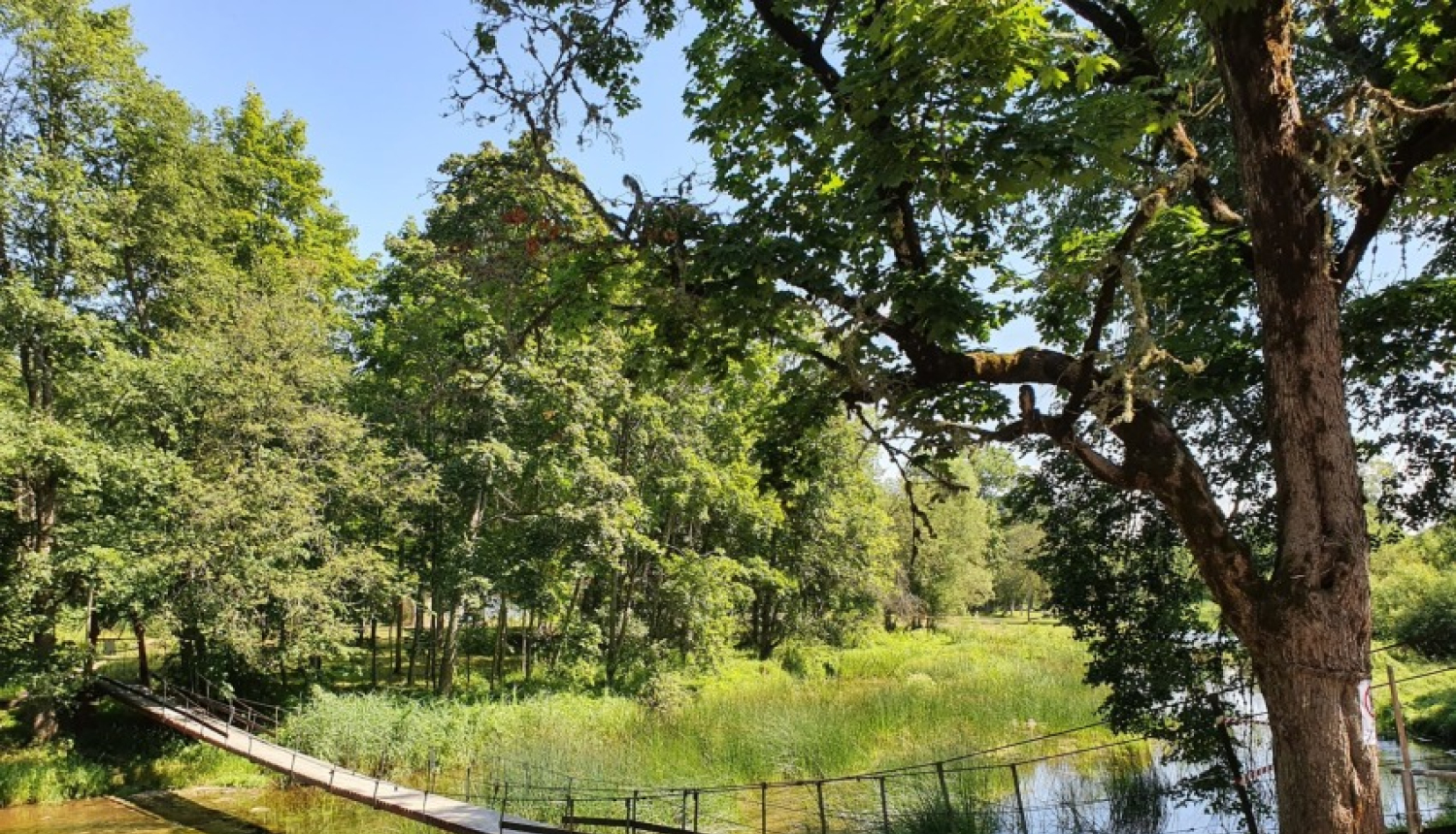 Gājēju tilts pār Lielo Juglu Ropažos