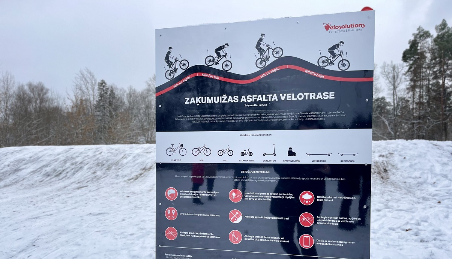 Zaķumuižā atklāta multifunkcionāla velotrase