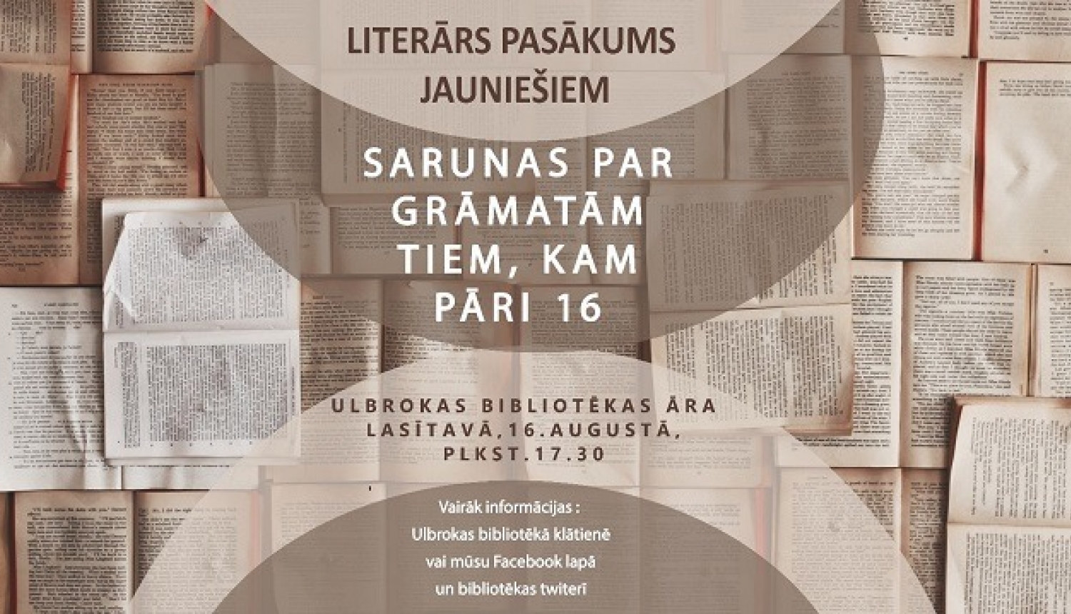 “Sarunas par grāmatām tiem, kam pāri 16”