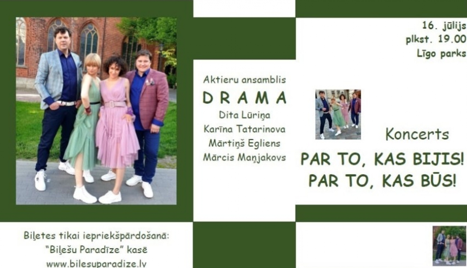 Aktieru ansambļa DRAMA koncerts Līgo parkā