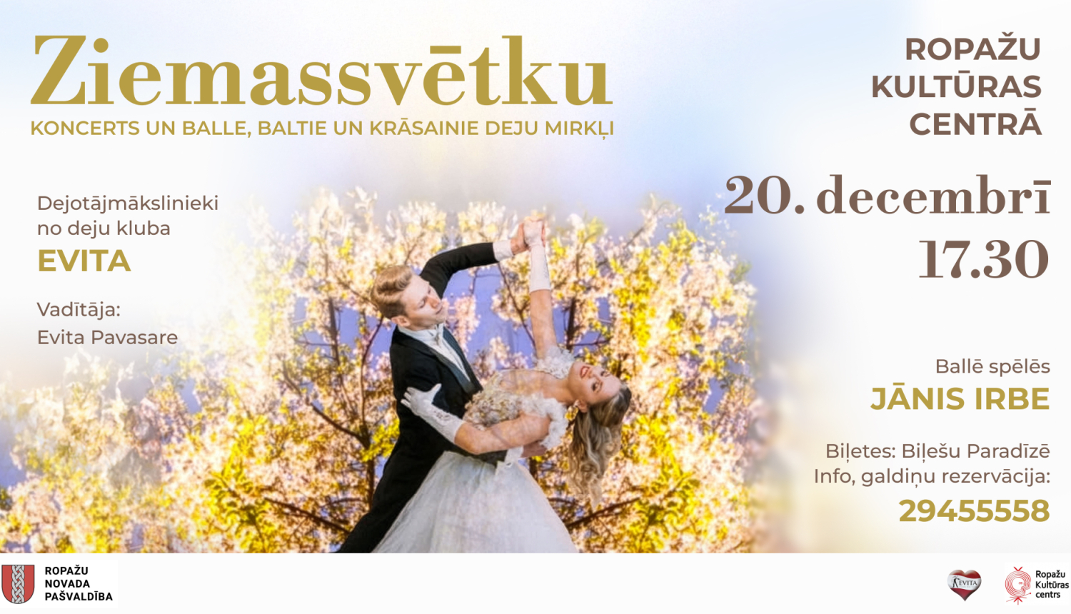 Deju kluba "EVITA" Ziemassvētku koncerts un balle