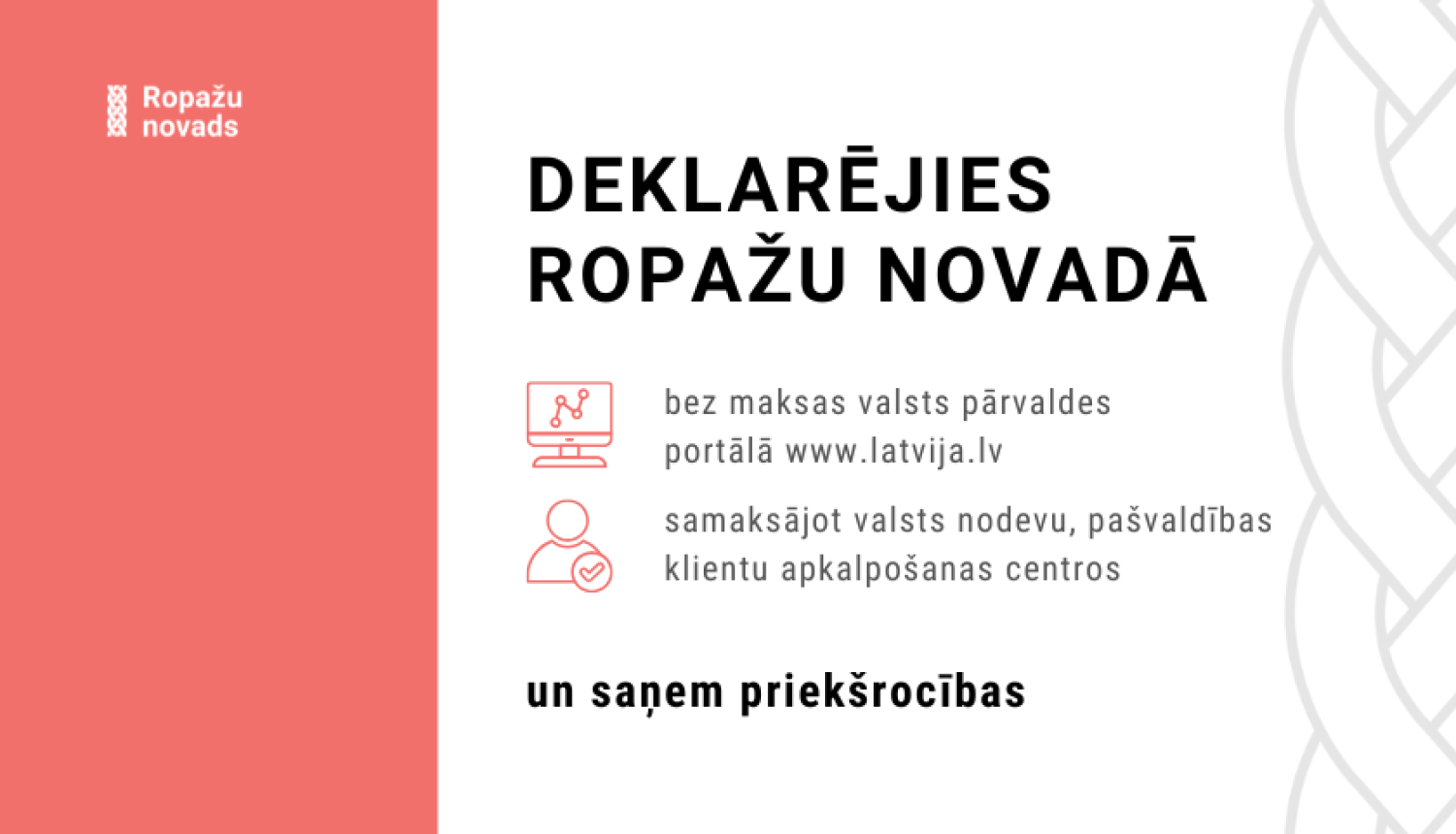 Deklarējies Ropažu novadā!